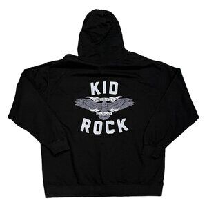 KID ROCK Eagle Full Zip Rock Redneck Music Country Hoodie Sweatshirt Mens XXL